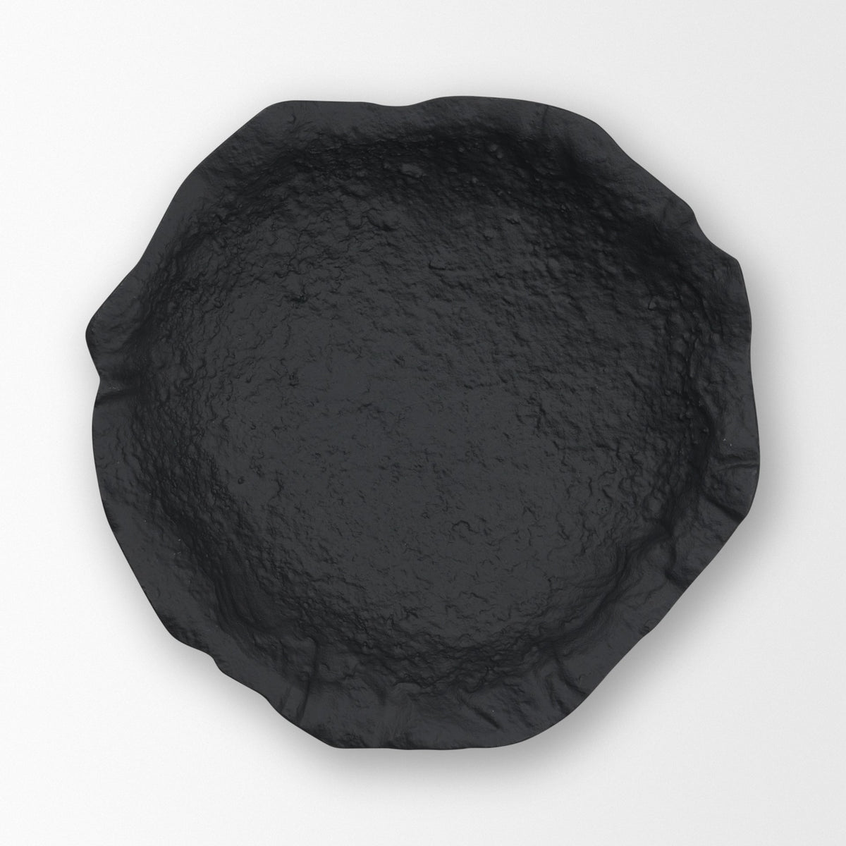 Verdant Small Matte Black Metal Decorative Centerpiece Bowl from Mercana - Luna Furniture