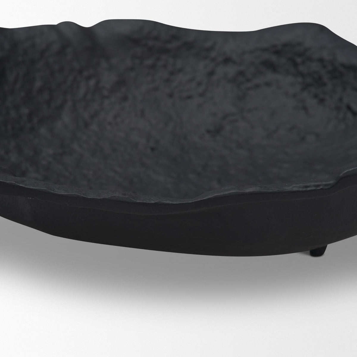 Verdant Small Matte Black Metal Decorative Centerpiece Bowl from Mercana - Luna Furniture