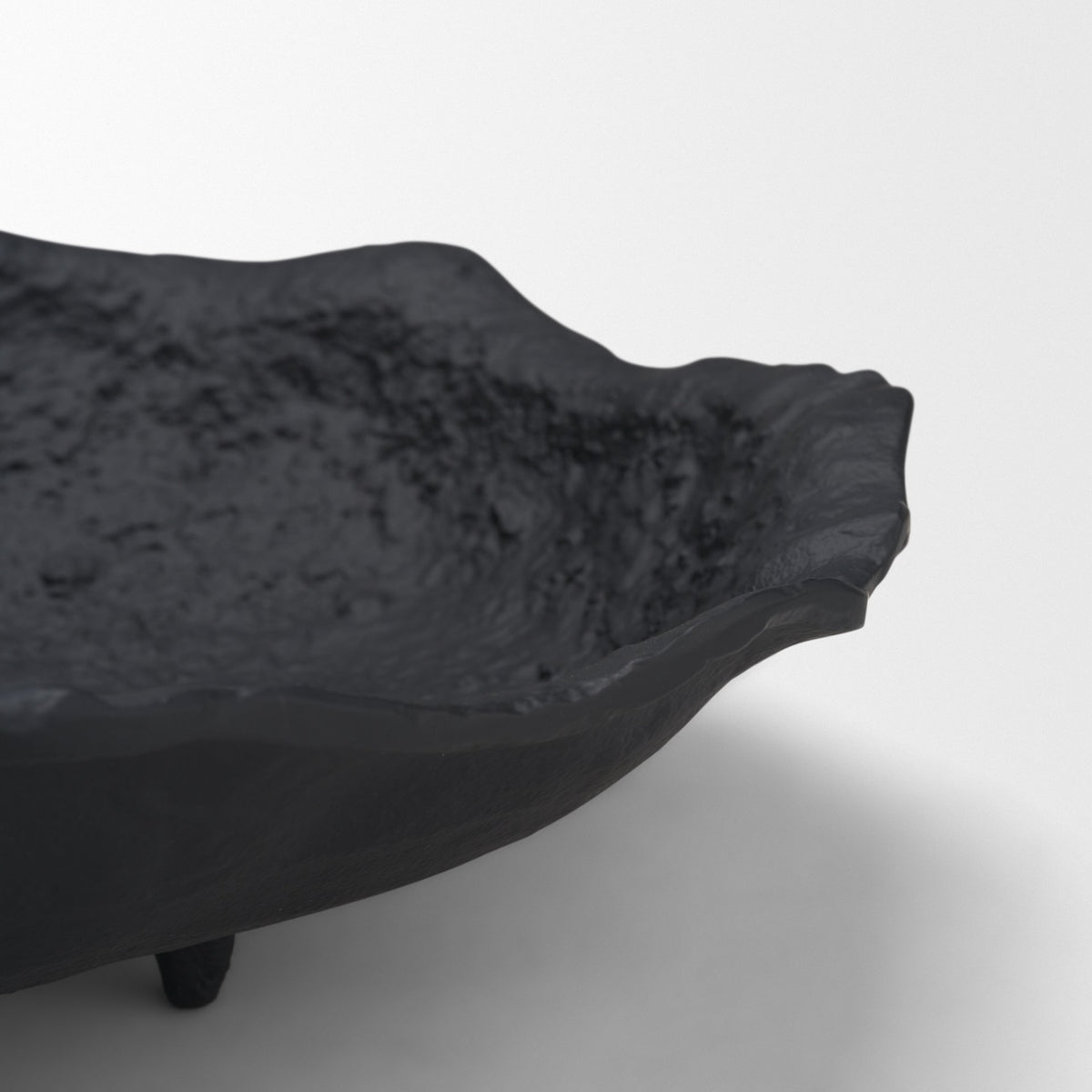 Verdant Small Matte Black Metal Decorative Centerpiece Bowl from Mercana - Luna Furniture