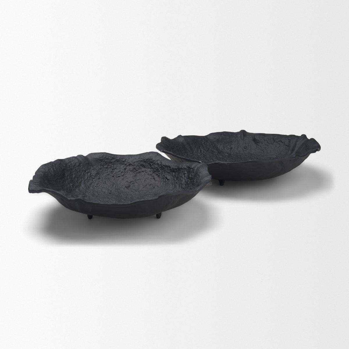 Verdant Small Matte Black Metal Decorative Centerpiece Bowl from Mercana - Luna Furniture