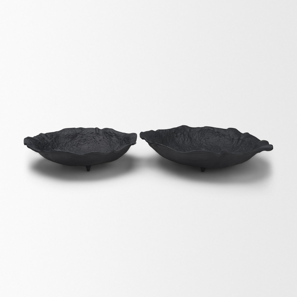 Verdant Small Matte Black Metal Decorative Centerpiece Bowl from Mercana - Luna Furniture