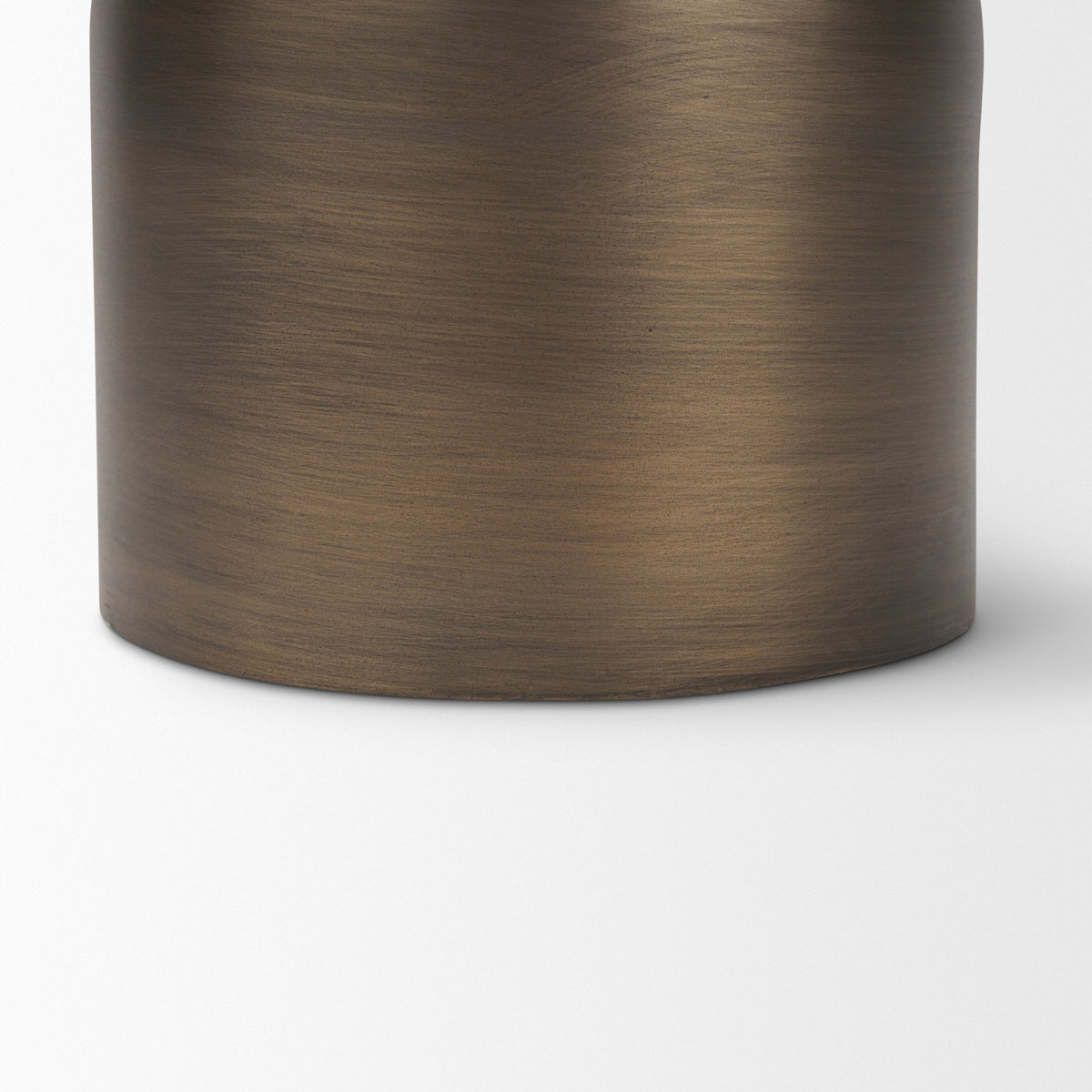 Pelar Small Antiqued Brass Stacked Pillar Candle Holder