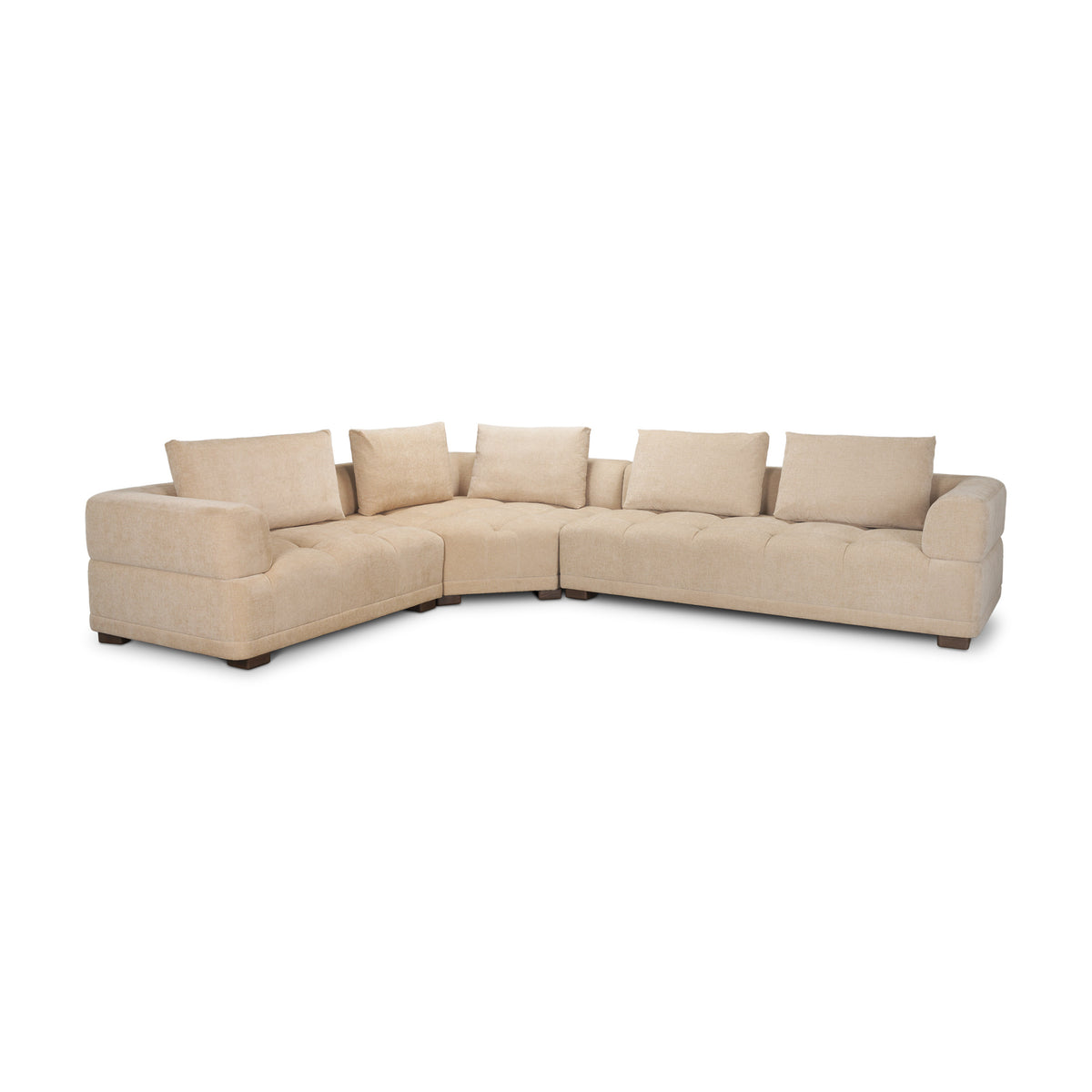 Warner Quilt 3 Piece Sofa Set w/Corner Piece w/Back Cushions from Mercana - Luna Furniture