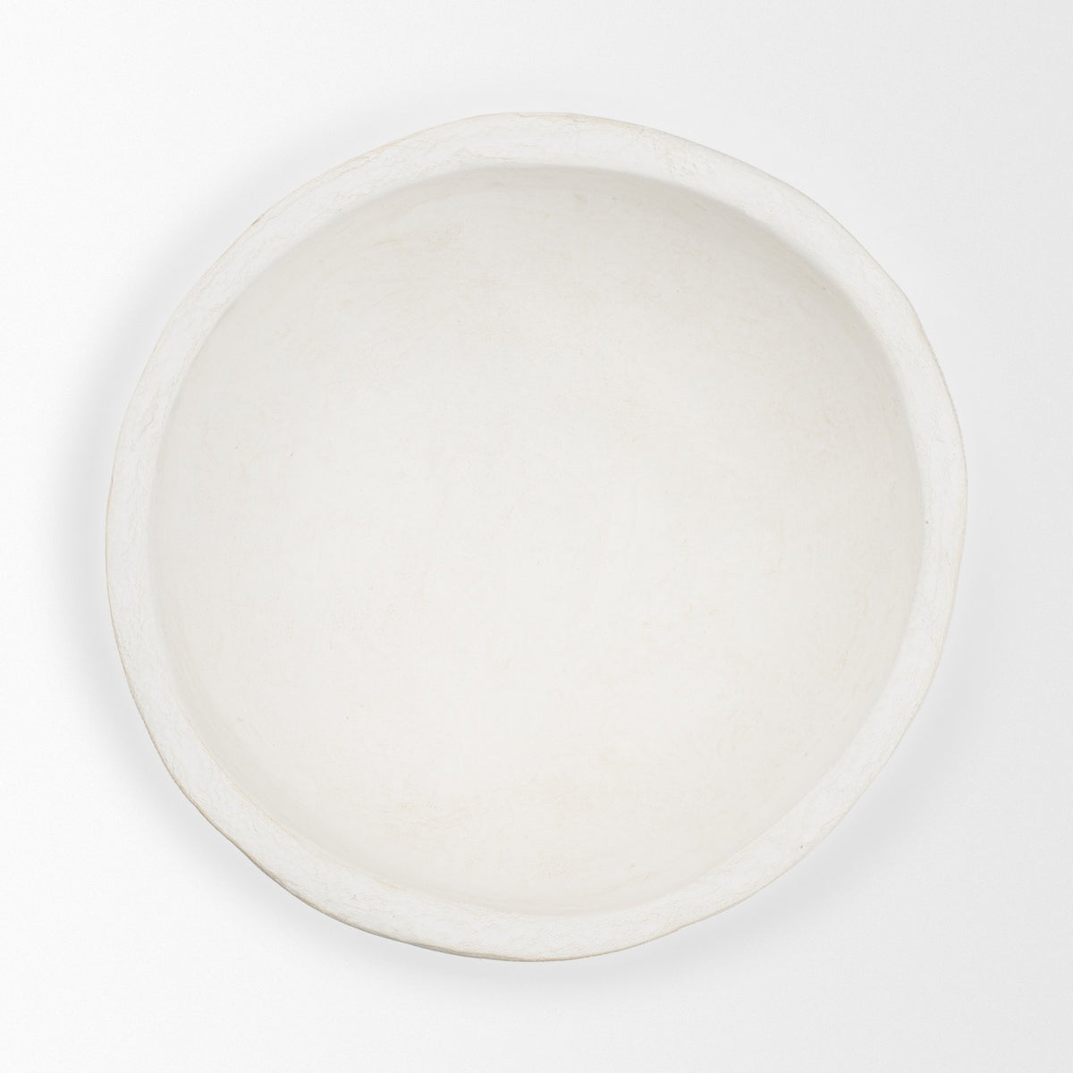 Punto Small White Paper Mache Dotted Centerpiece Bowl from Mercana - Luna Furniture