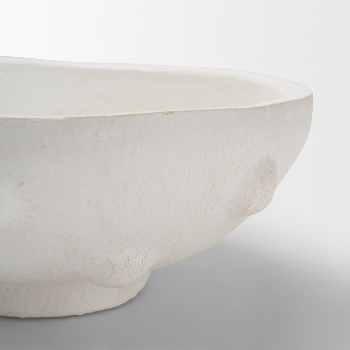 Punto Small White Paper Mache Dotted Centerpiece Bowl from Mercana - Luna Furniture