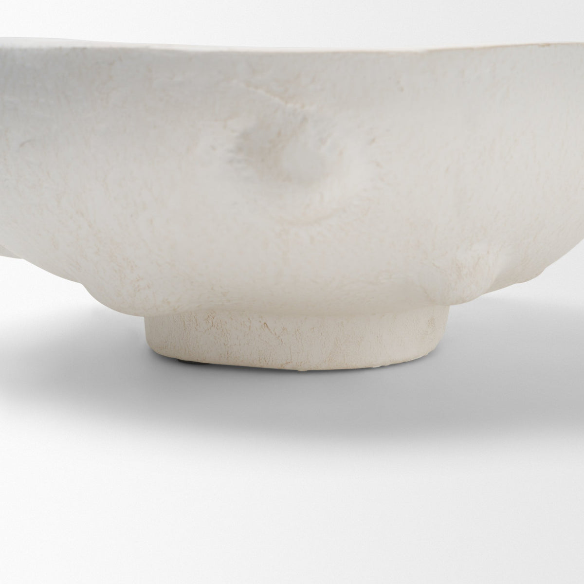 Punto Small White Paper Mache Dotted Centerpiece Bowl from Mercana - Luna Furniture