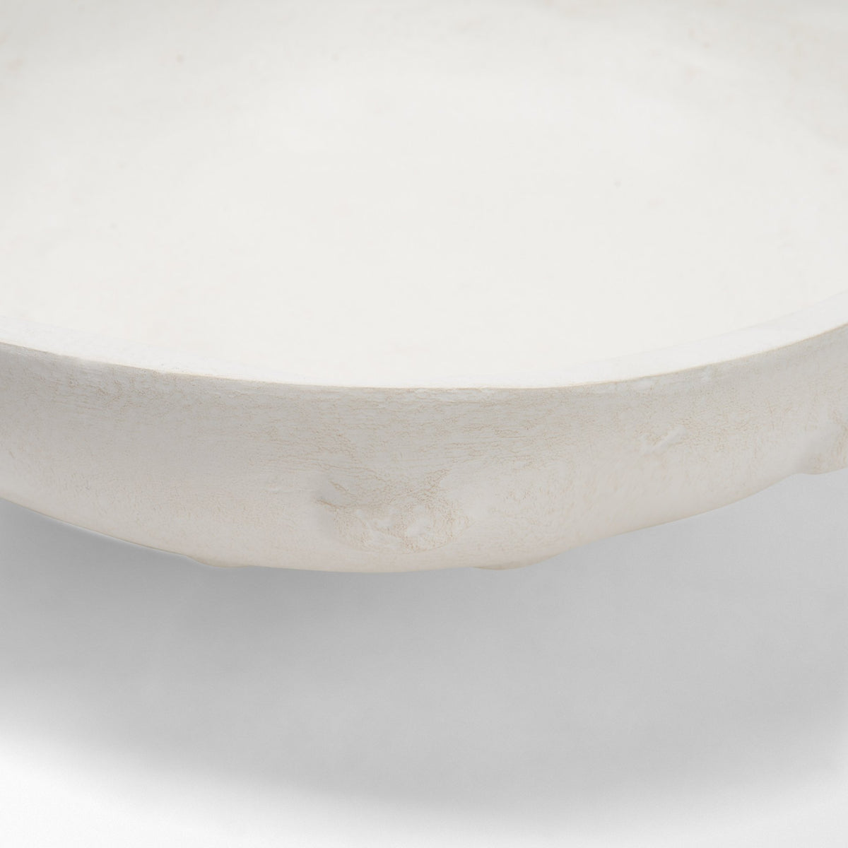 Punto Large White Paper Mache Dotted Centerpiece Bowl from Mercana - Luna Furniture