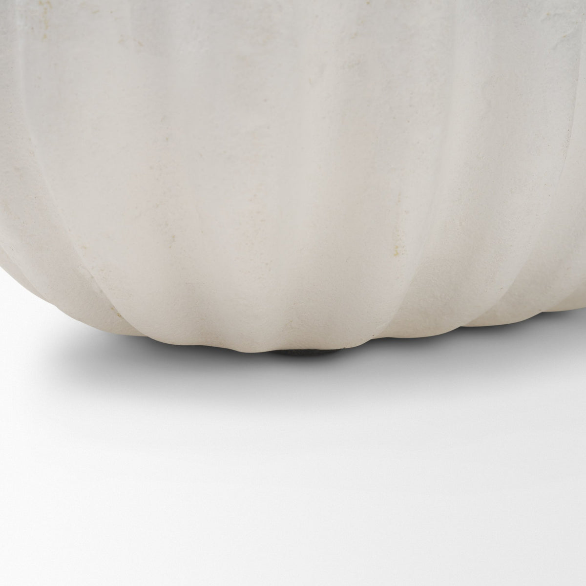 Camelia Fluted White Paper Mache Long Centerpiece Bowl from Mercana - Luna Furniture