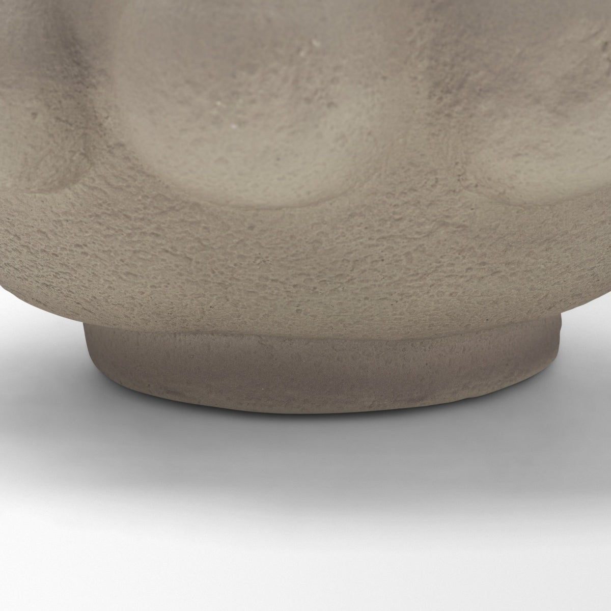 Konya Small Earthen Gray-Brown Dotted Paper Mache Centerpiece Bowl from Mercana - Luna Furniture