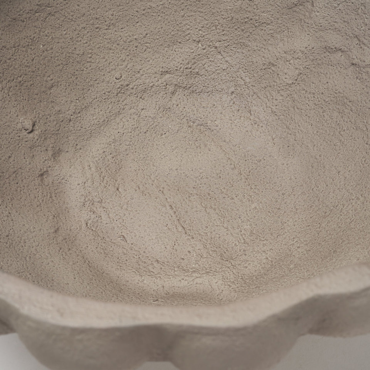 Konya Large Earthen Gray-Brown Dotted Paper Mache Centerpiece Bowl from Mercana - Luna Furniture