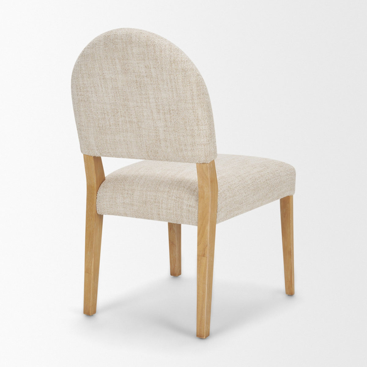 Martie Rounded Back Dining Side Chair | Oatmeal Fabric w/ Wood, Set of 2 from Mercana - Luna Furniture