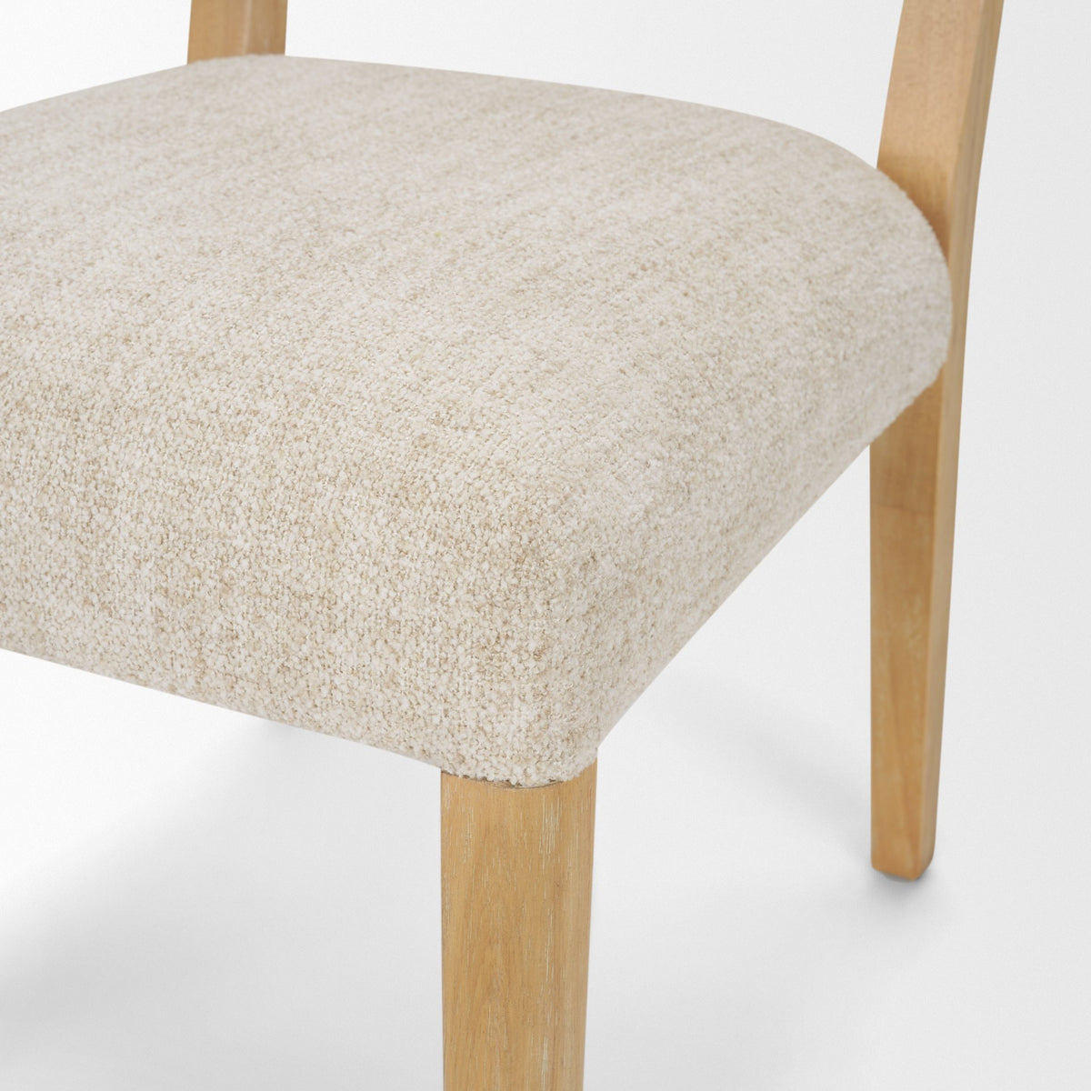 Martie Rounded Back Dining Side Chair | Oatmeal Fabric w/ Wood, Set of 2 from Mercana - Luna Furniture
