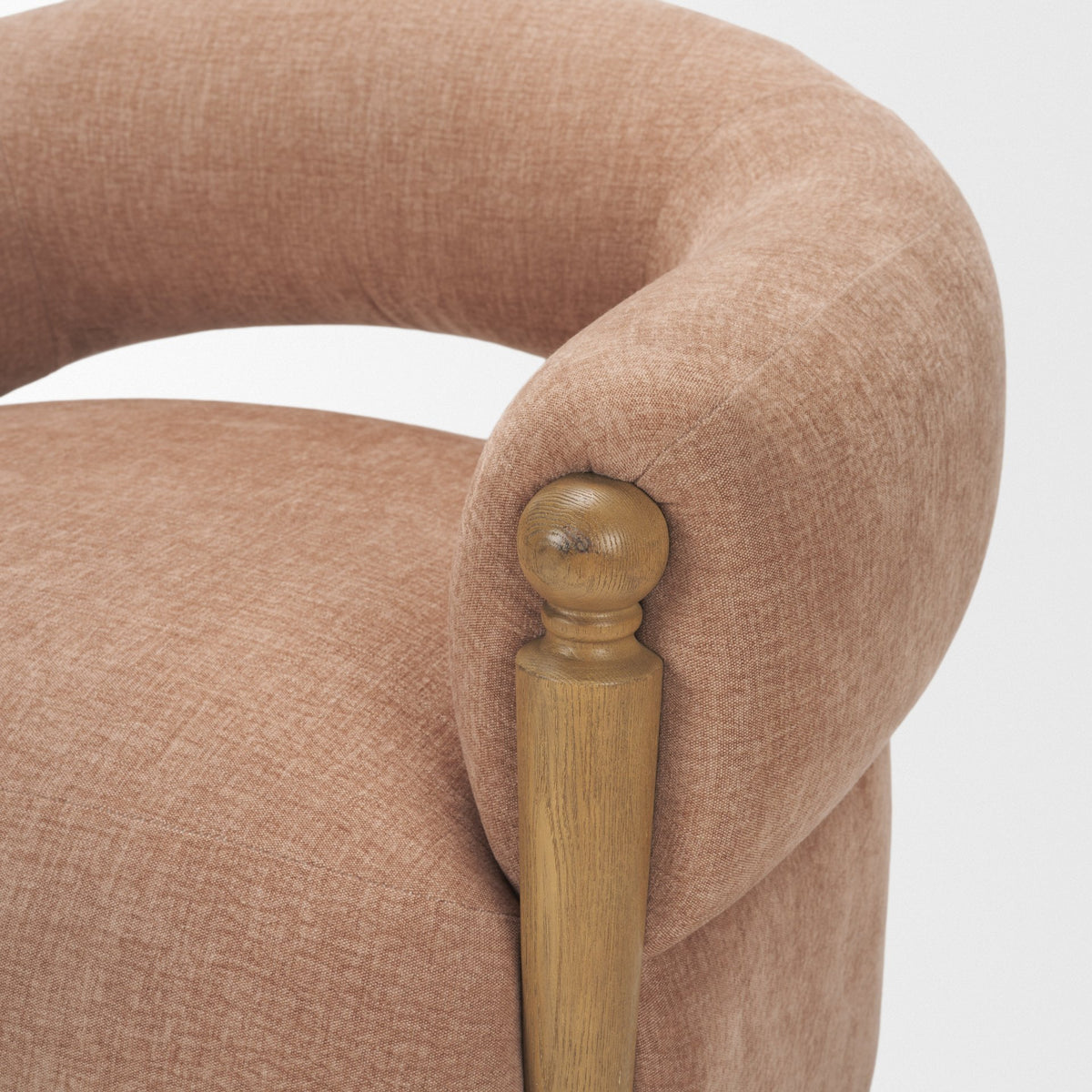 Margaux Sienna Fabric Open Back Barrel Accent Chair from Mercana - Luna Furniture