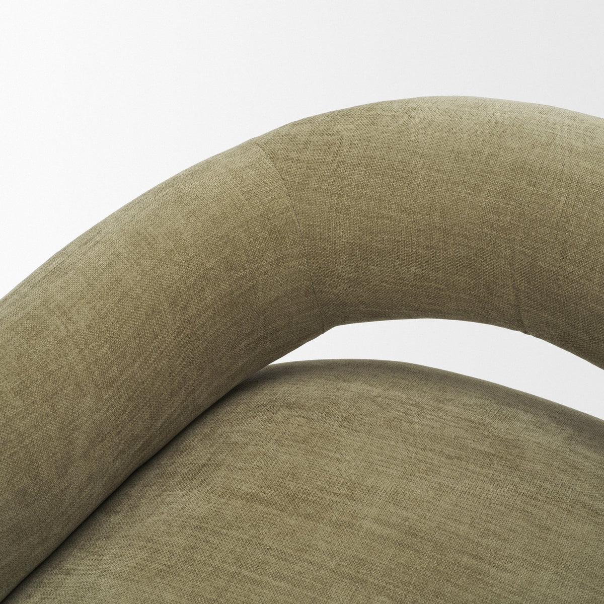Margaux Olive Fabric Open Back Barrel Accent Chair from Mercana - Luna Furniture