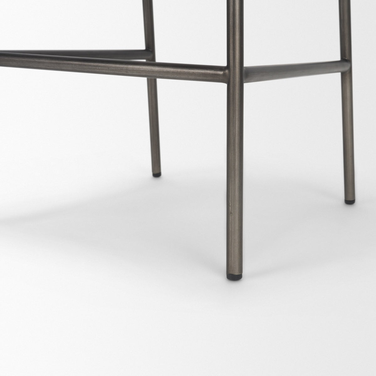 Kavalan Backless 33.5in Seat Counter Stool | Tan Leather w/ Gunmetal from Mercana - Luna Furniture