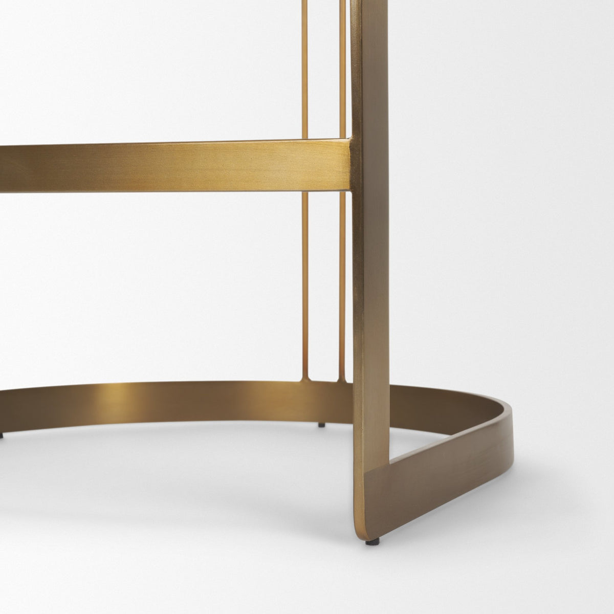 Hollyfield Backless 28.7in Seat Bar Stool | Olive Fabric w/ Gold Metal from Mercana - Luna Furniture