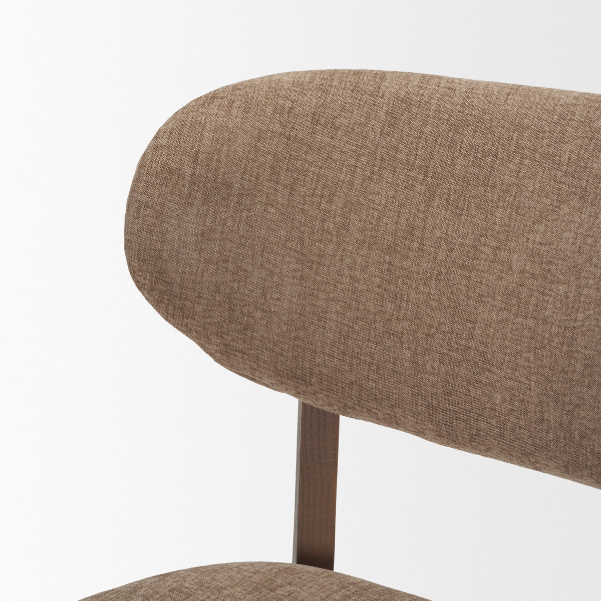 Cole Open Back Dining Side Chair | Stonewashed Latte Fabric w/ Wood, Set of 2