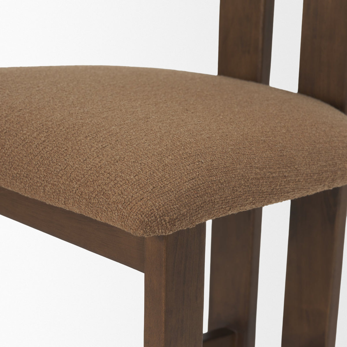 Tribeca Open Back 36.5in Seat Counter Stool | Mocha Fabric w/ Wood from Mercana - Luna Furniture