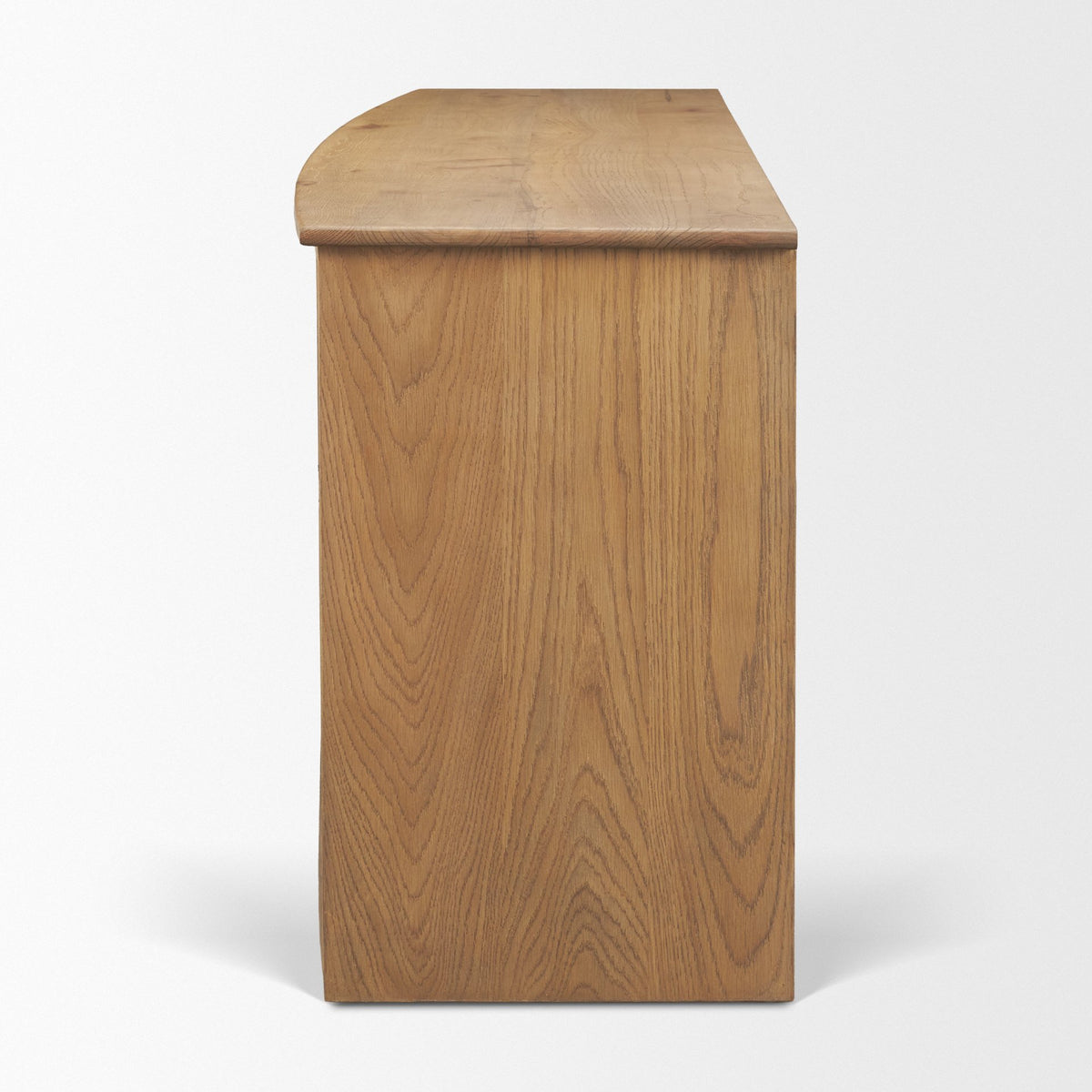 Carrington 82" 4 Door Closed Sideboard | Brown Oak Wood w/ Brass Hardware from Mercana - Luna Furniture