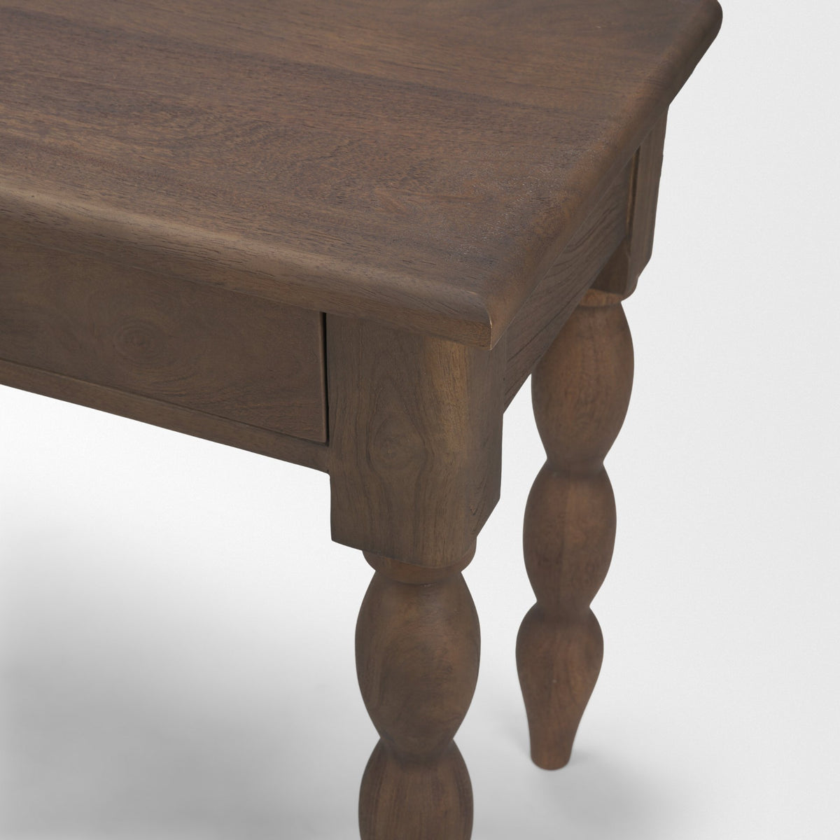 Angeline Spool Turned Console Table | Dark Brown Wood | 2 Drawers from Mercana - Luna Furniture