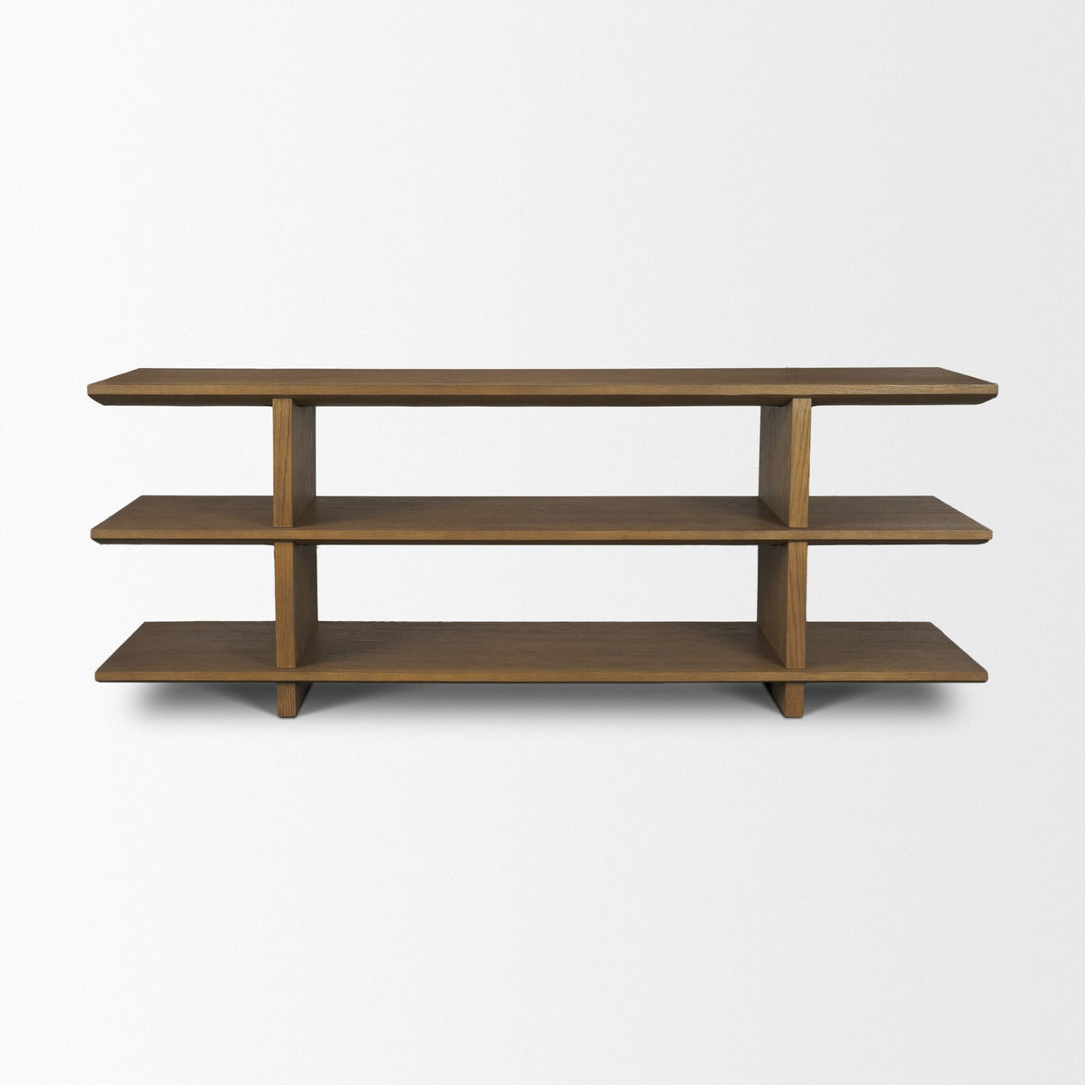 Boden 74" Wood Console Table w/ Open Shelves from Mercana - Luna Furniture