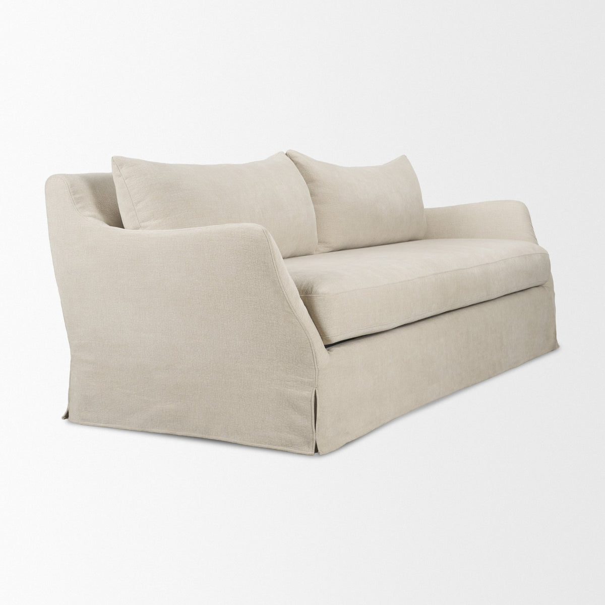 Ellington Slipcovered Slope Arm Sofa | 3 Seater | Cream Fabric from Mercana - Luna Furniture