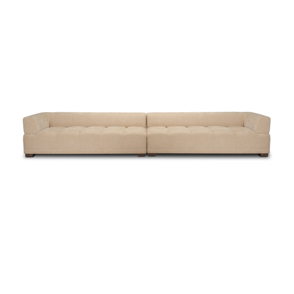 Warner Quilt 2 Piece Long Sofa Set