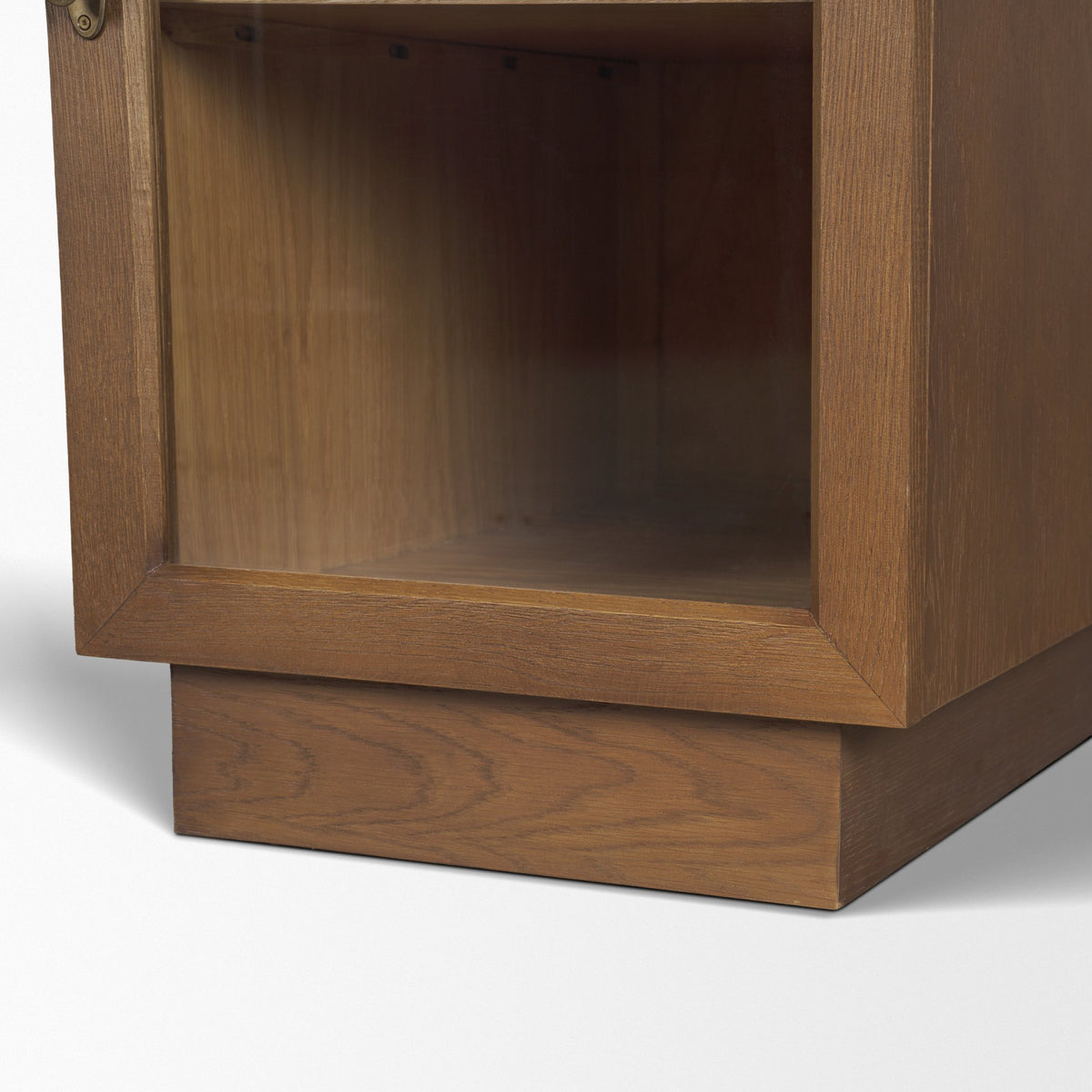 Winsford Two-Tone Oak Writing Desk w/ Glass Doors from Mercana - Luna Furniture