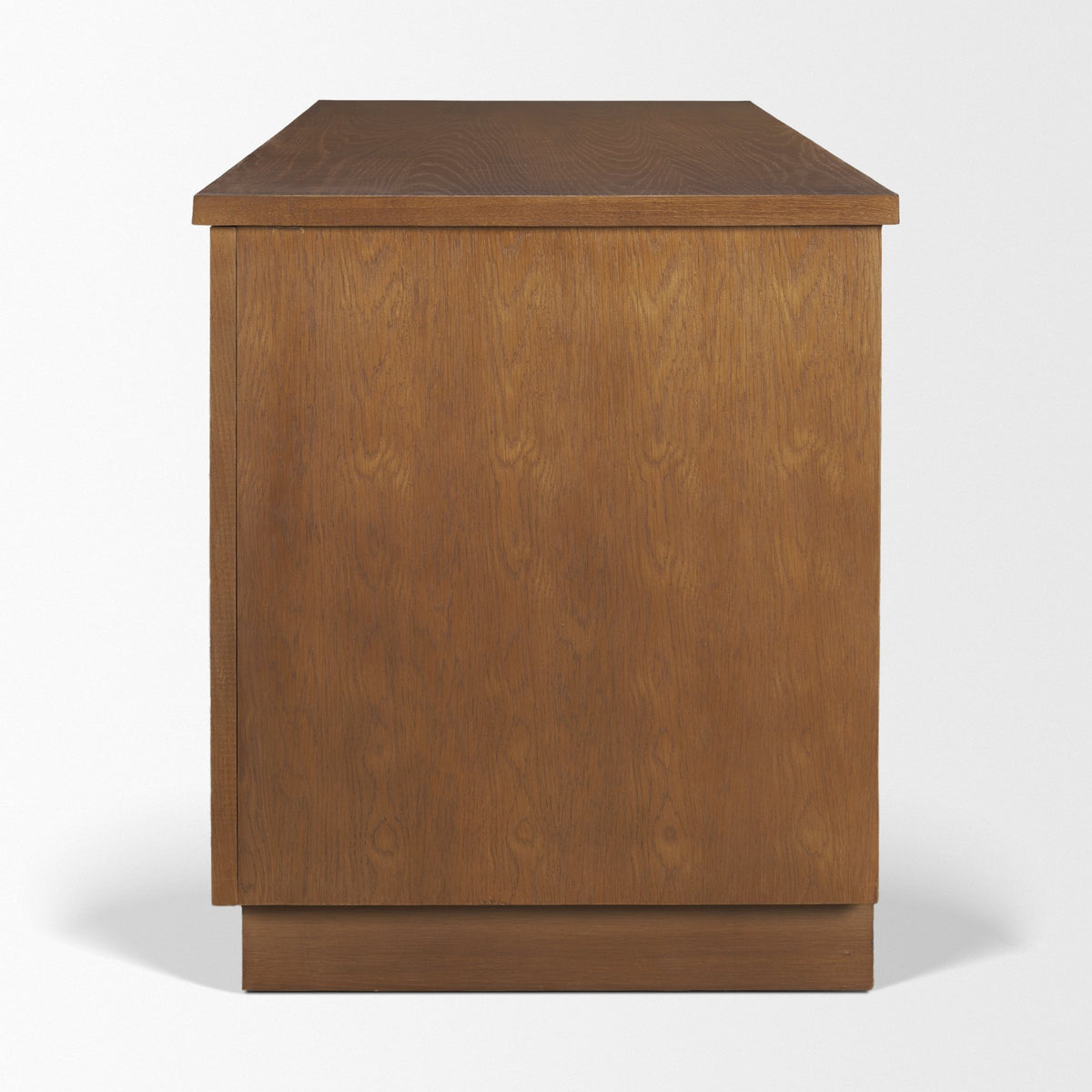 Winsford Two-Tone Oak Writing Desk w/ Glass Doors from Mercana - Luna Furniture