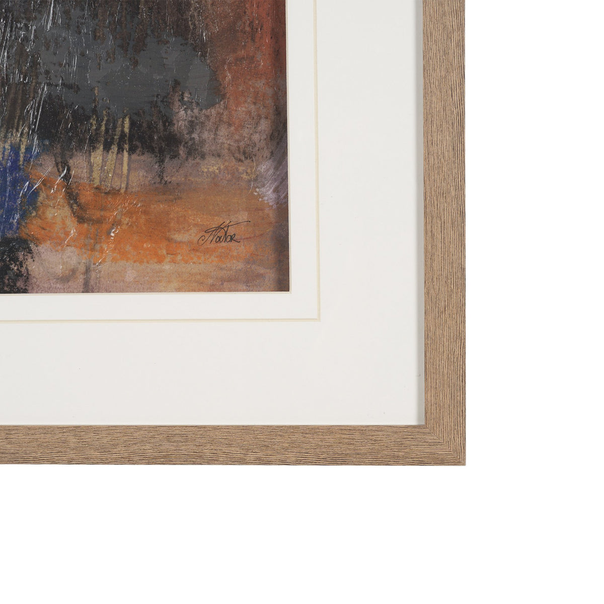 Abstract Autumn 3 by Mercana Studio Hand-Embellished Textured Framed Artwork Matted under Glass from Mercana - Luna Furniture