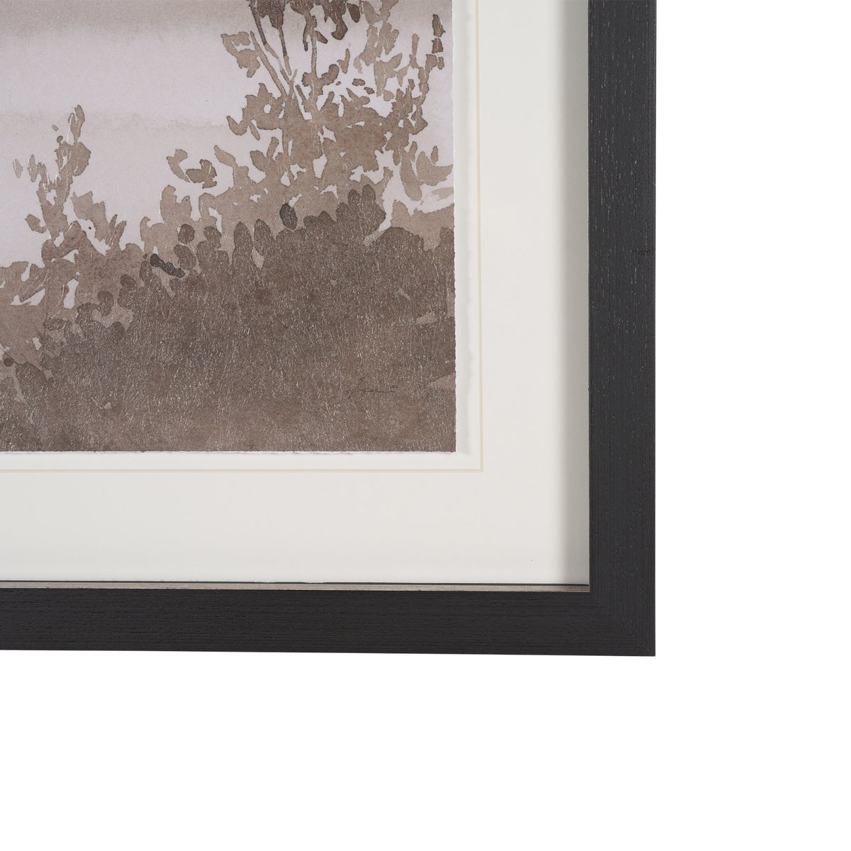 Lowland Fog by Mercana Studio Hand-Embellished Textured Framed Artwork Matted under Glass from Mercana - Luna Furniture