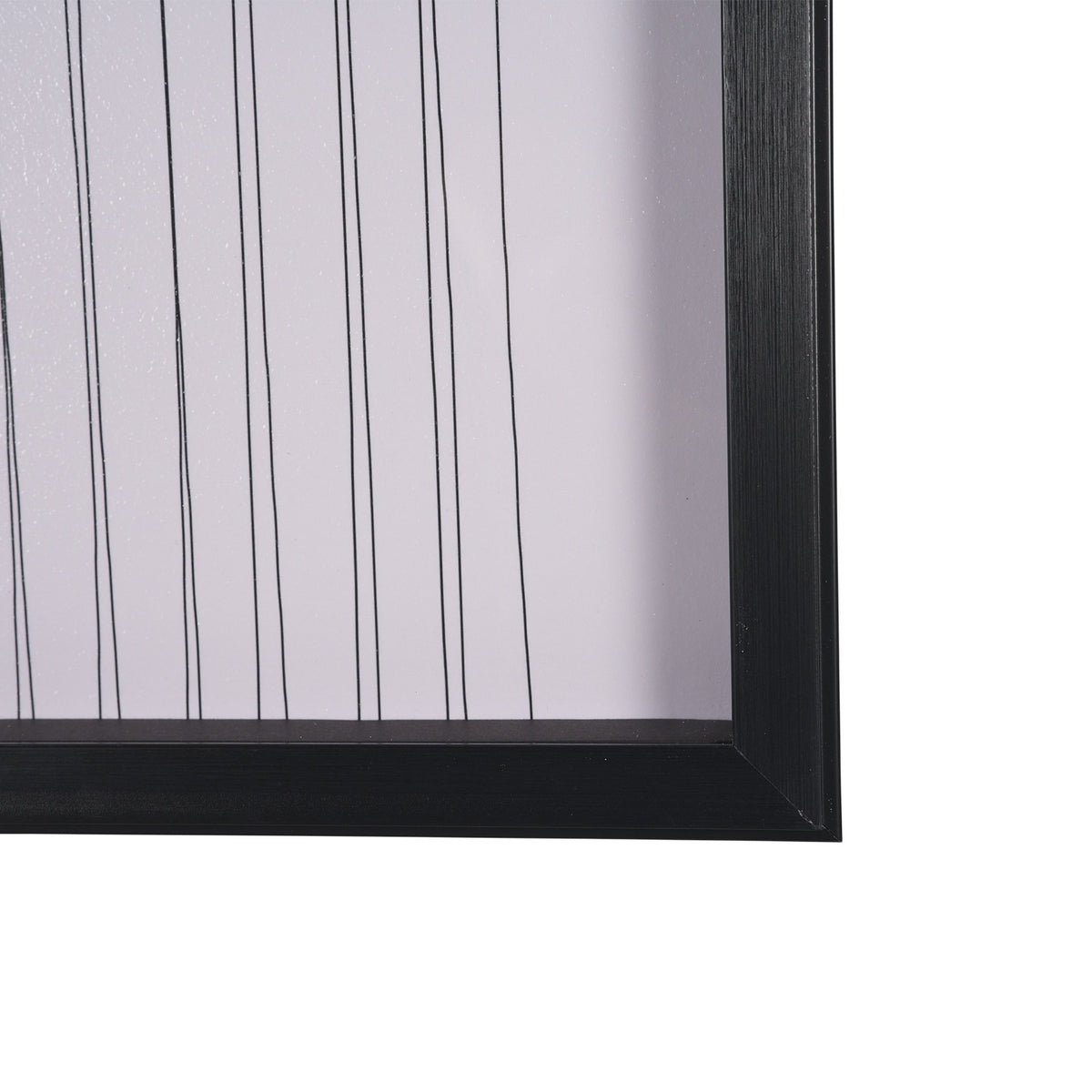 Black Reeds Yellow Abstract by Cats And Dogs Hand-Embellish Textured Framed Artwork Matt under Glass from Mercana - Luna Furniture