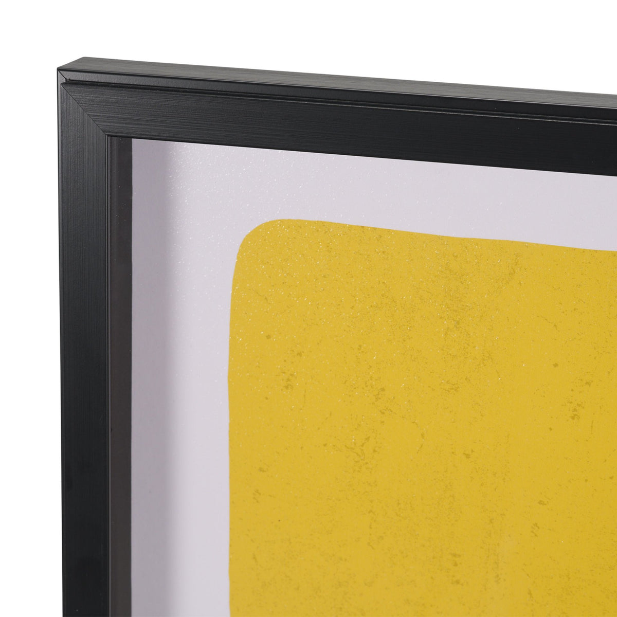 Black Reeds Yellow Abstract by Cats And Dogs Hand-Embellish Textured Framed Artwork Matt under Glass from Mercana - Luna Furniture