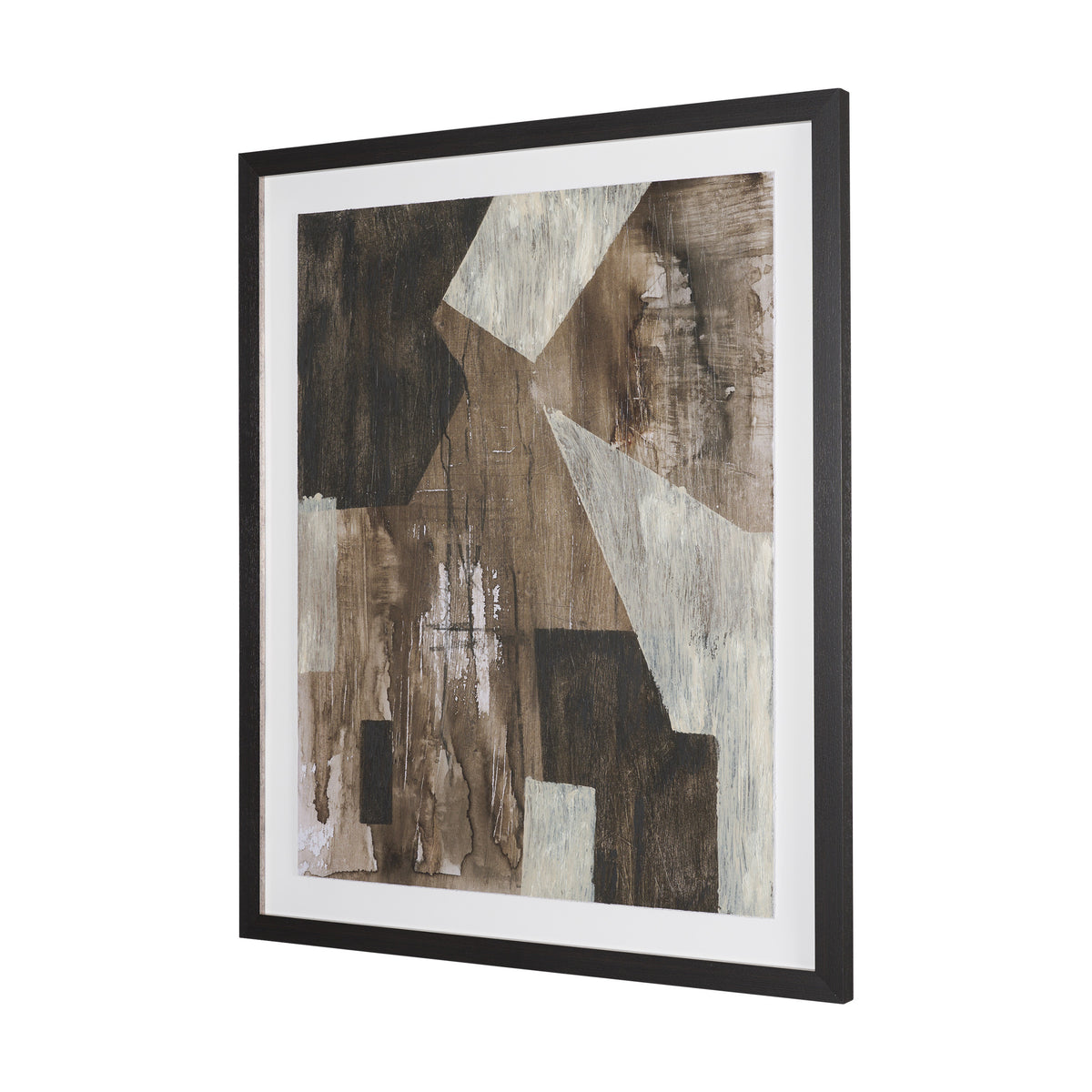 Fault Geometry I by Mercana Studio Hand-Embellished Textured Framed Artwork Matted under Glass from Mercana - Luna Furniture