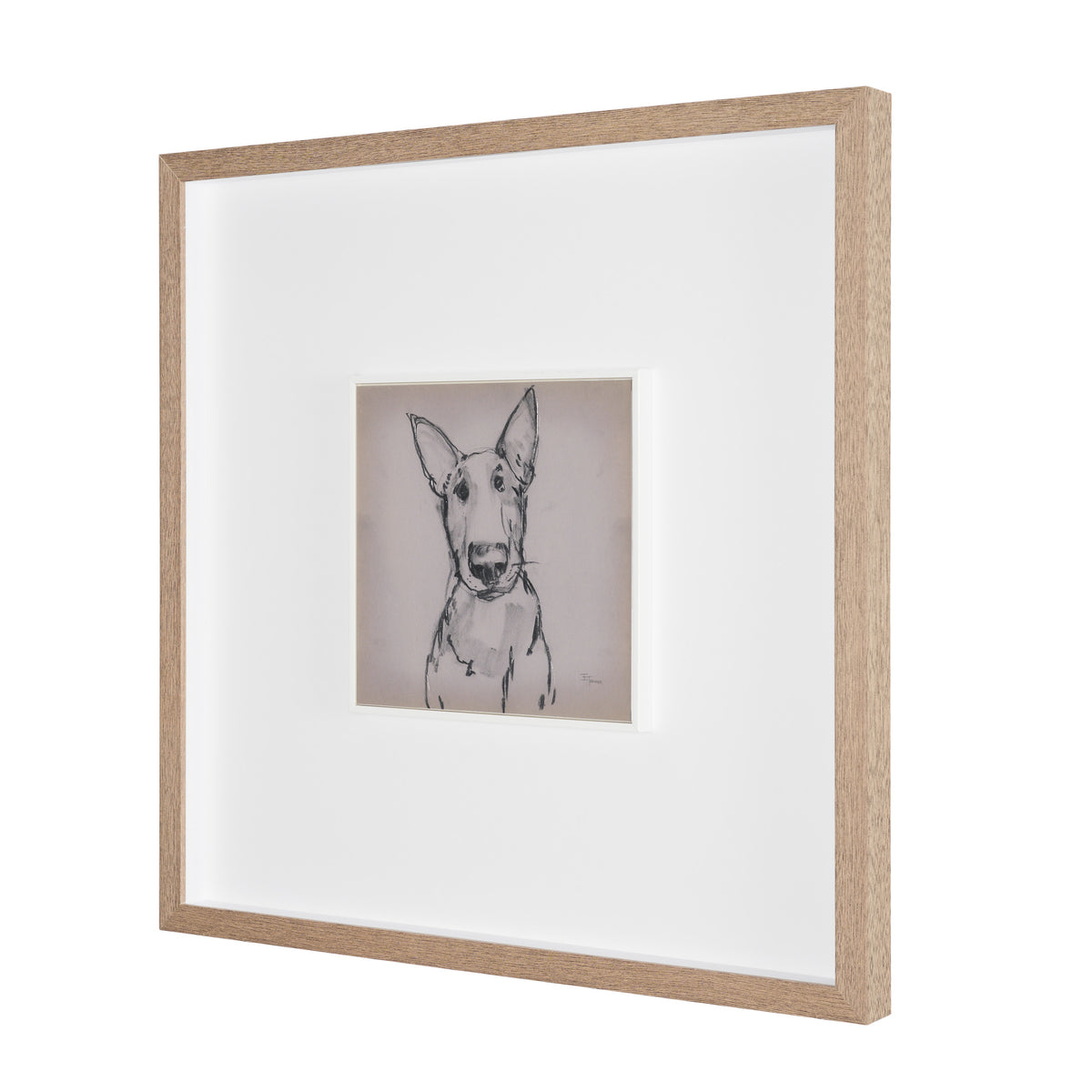 English Bull Terrier by Mercana Studio Hand-Embellished Framed Artwork Matted under Glass from Mercana - Luna Furniture