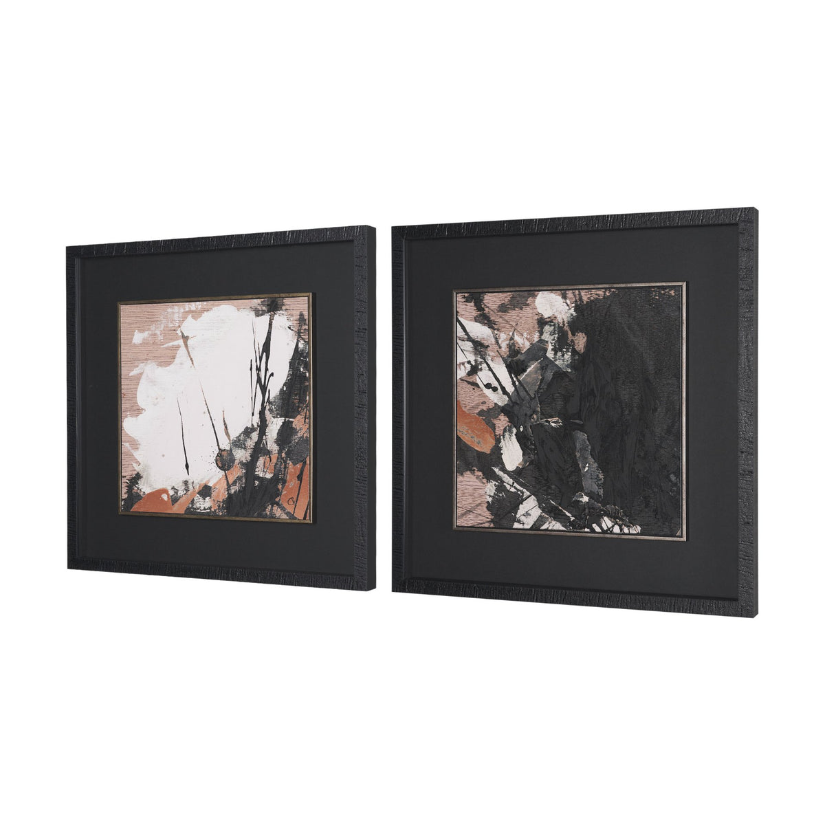 Tones of Sienna I (Set 2) by Mercana Studio Hand-Embellished Framed Artwork Matted under Glass