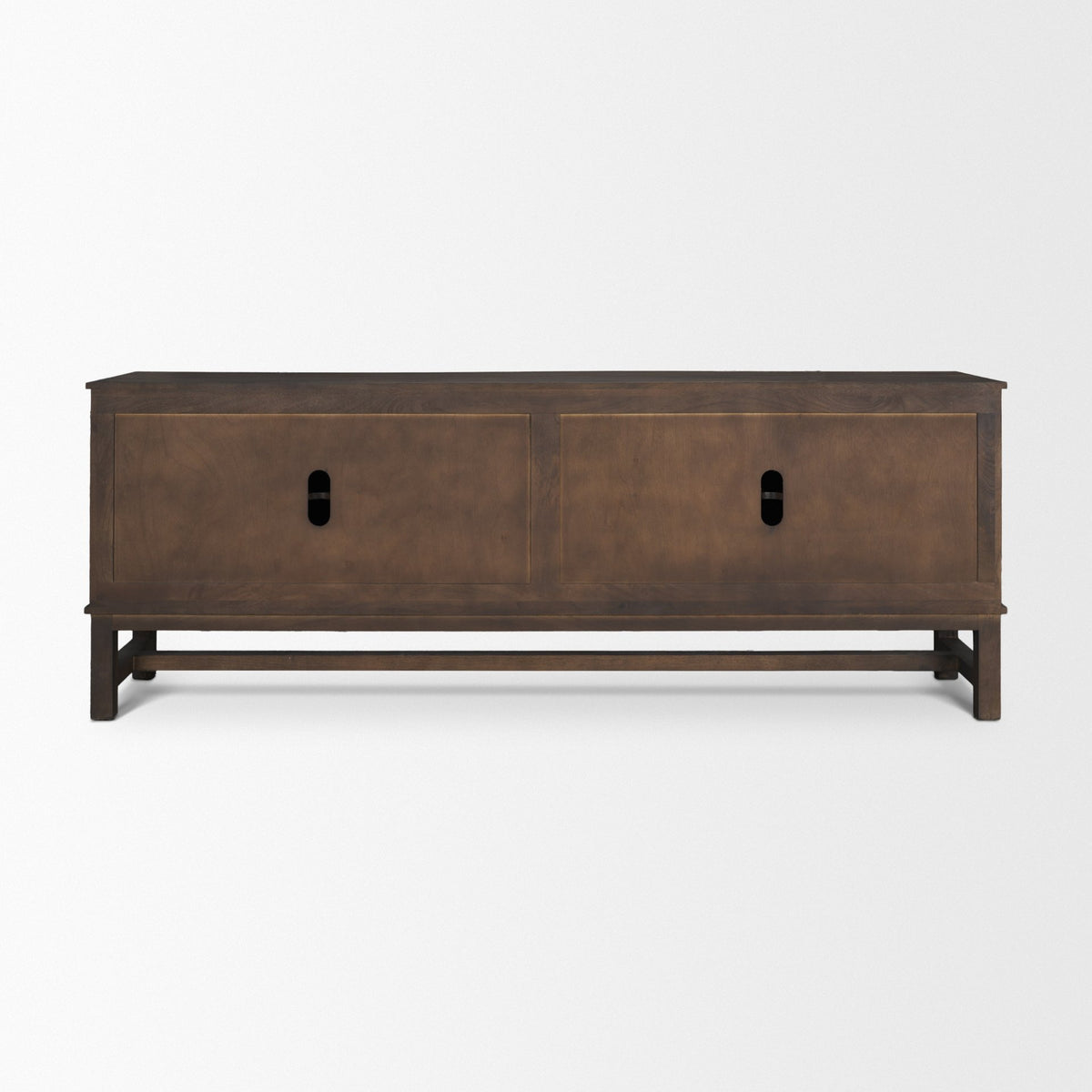 Truss Dark Brown Wood 4 Door Closed Sideboard from Mercana - Luna Furniture