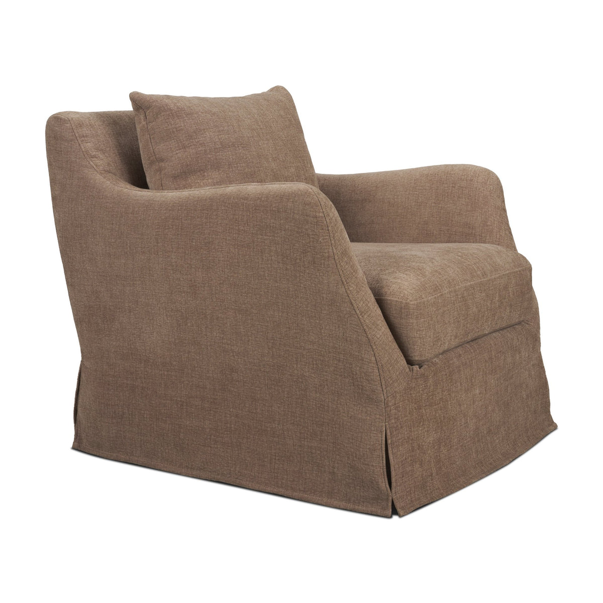 Ellington Slipcovered Slope Arm Accent Chair | Stonewashed Latte Fabric