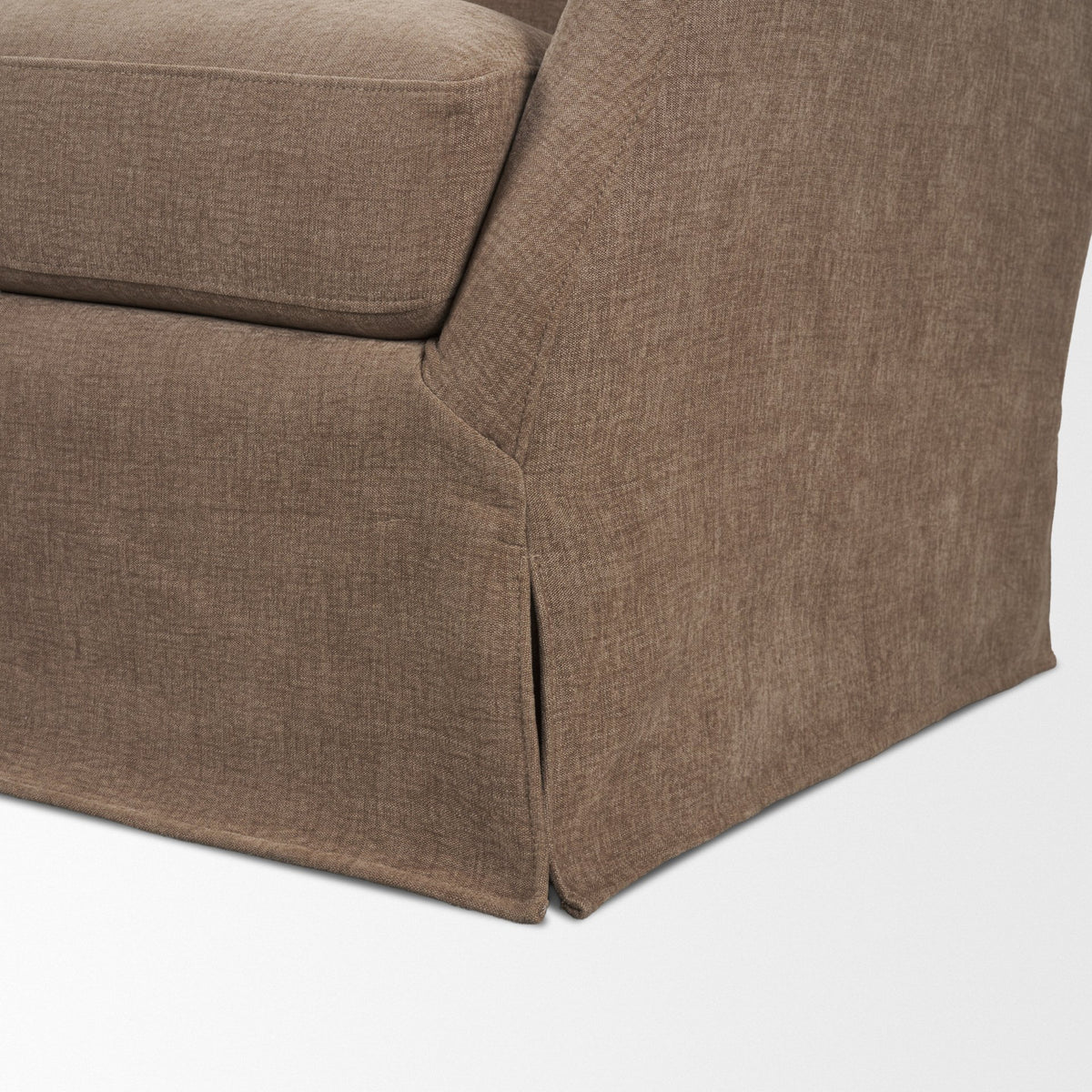 Ellington Slipcovered Slope Arm Accent Chair | Stonewashed Latte Fabric
