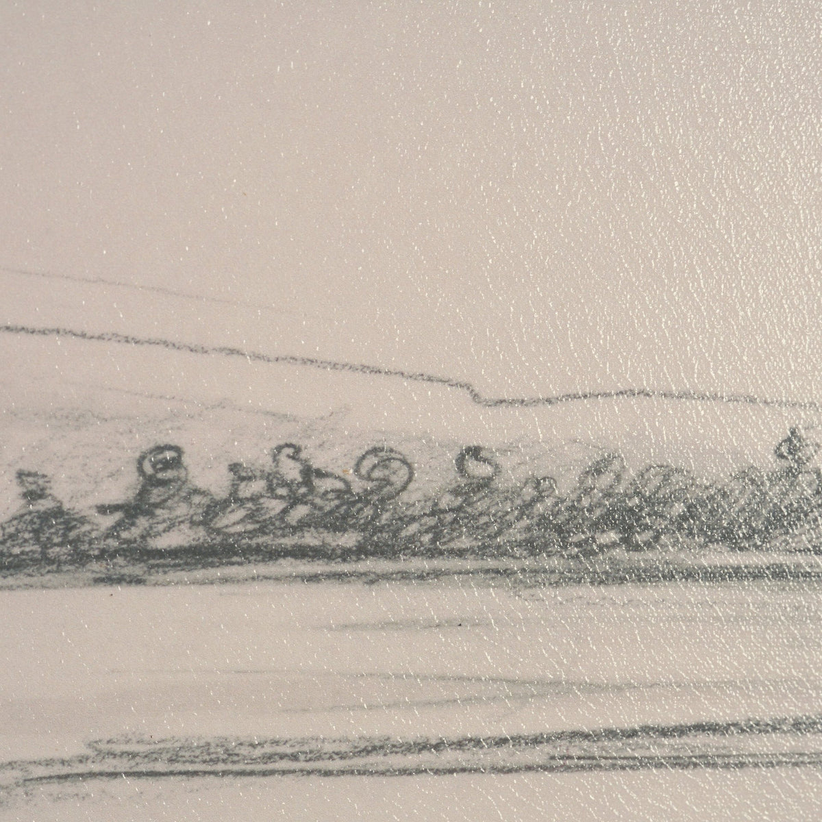 Landscape in Graphite No.2 by Mercana Studio Textured Framed Artwork Matted from Mercana - Luna Furniture