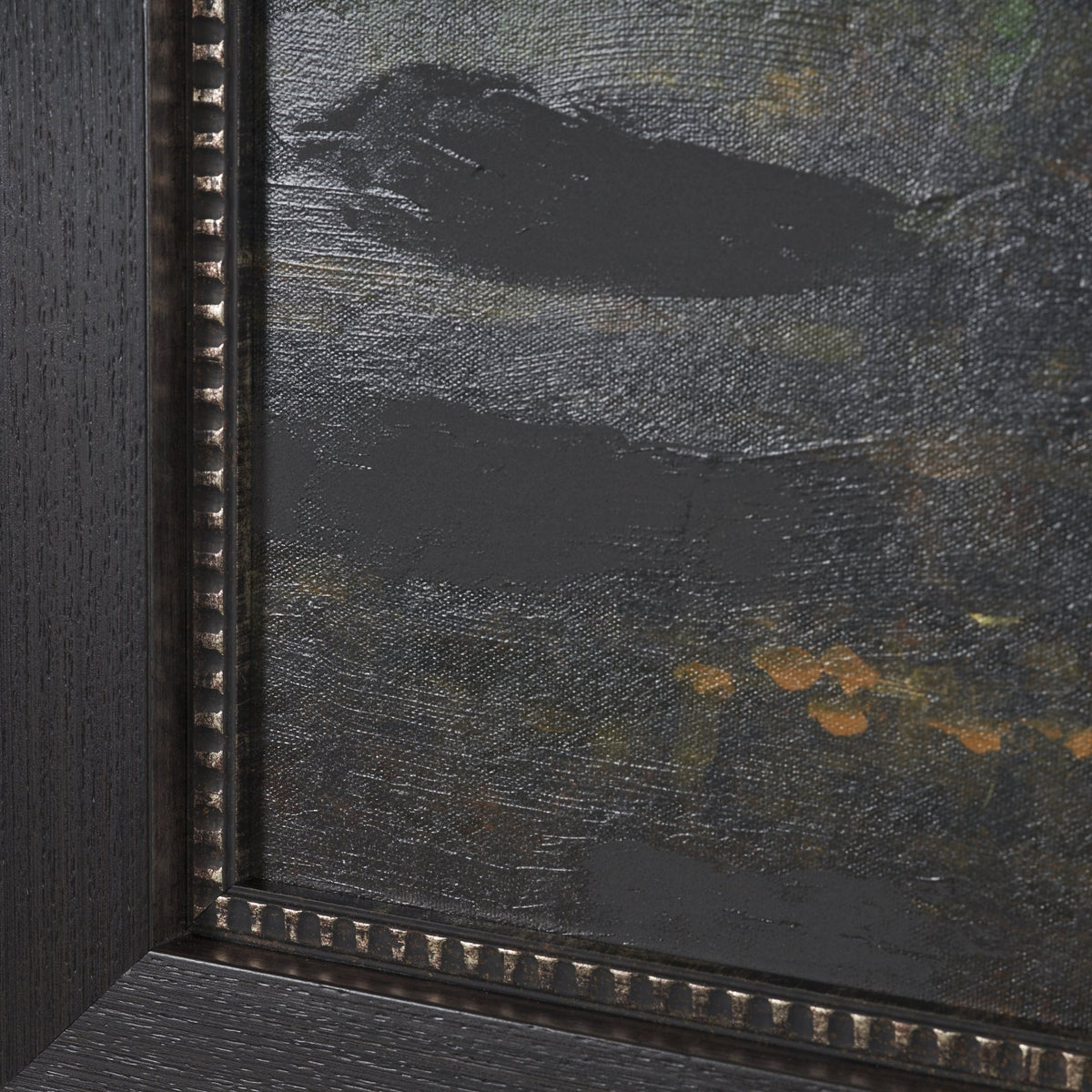 A River Landscape with Storks by Charles-Francois Daubigny Textured Framed Artwork Matted from Mercana - Luna Furniture