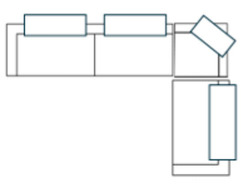 Warner Channel 3 Piece Sofa Set w/S Corner Piece w/Back Cushions from Mercana - Luna Furniture