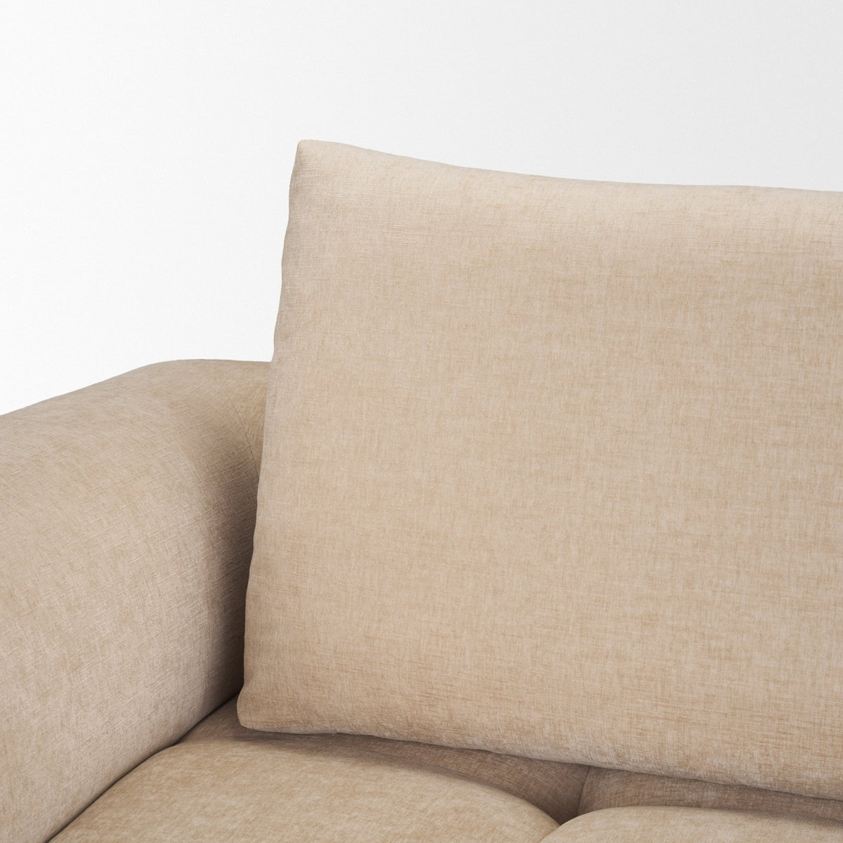 Warner Quilt 3 Piece Sofa Set w/Corner Piece w/Back Cushions