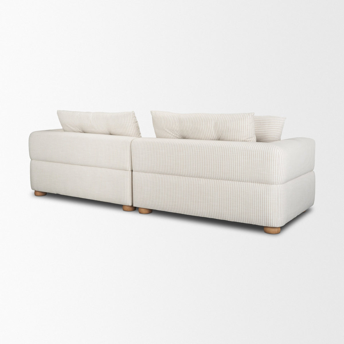 Warner Stripe 2 Piece Sofa Set w/Back Cushions from Mercana - Luna Furniture