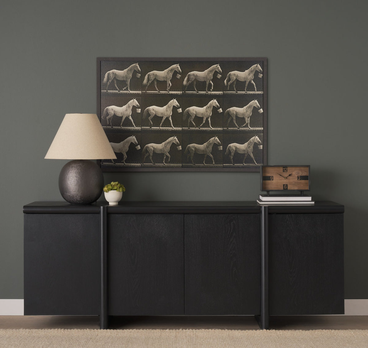 Walking Tall by Eadweard Muybridge Textured Framed CanvasPhoto Print from Mercana - Luna Furniture