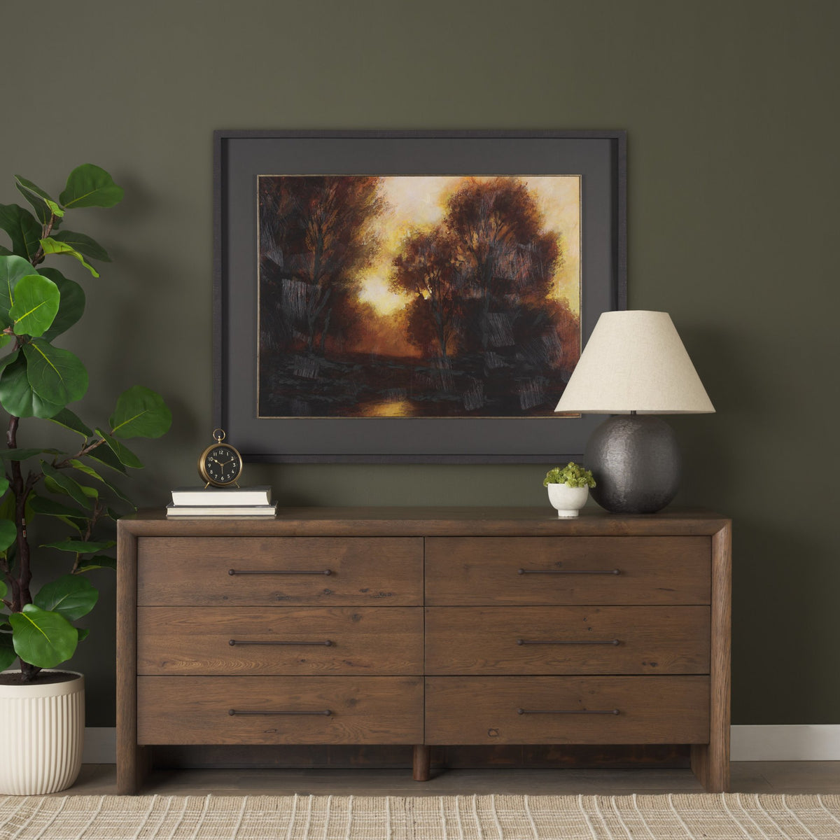 Golden Quiet I by Mercana Studio Hand-Embellished Textured Framed Artwork Matted under Glass from Mercana - Luna Furniture