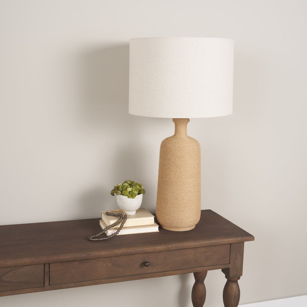 Portofino Abaca Rope Bottle Table Lamp from Mercana - Luna Furniture