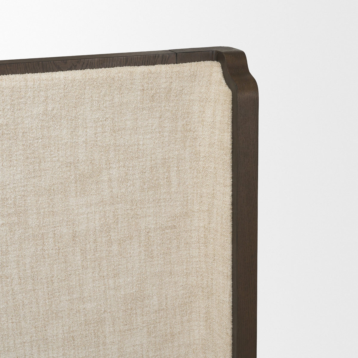 Holden Queen Upholstered Bedframe | Shelter Headboard | Oatmeal Performance Fabric from Mercana - Luna Furniture