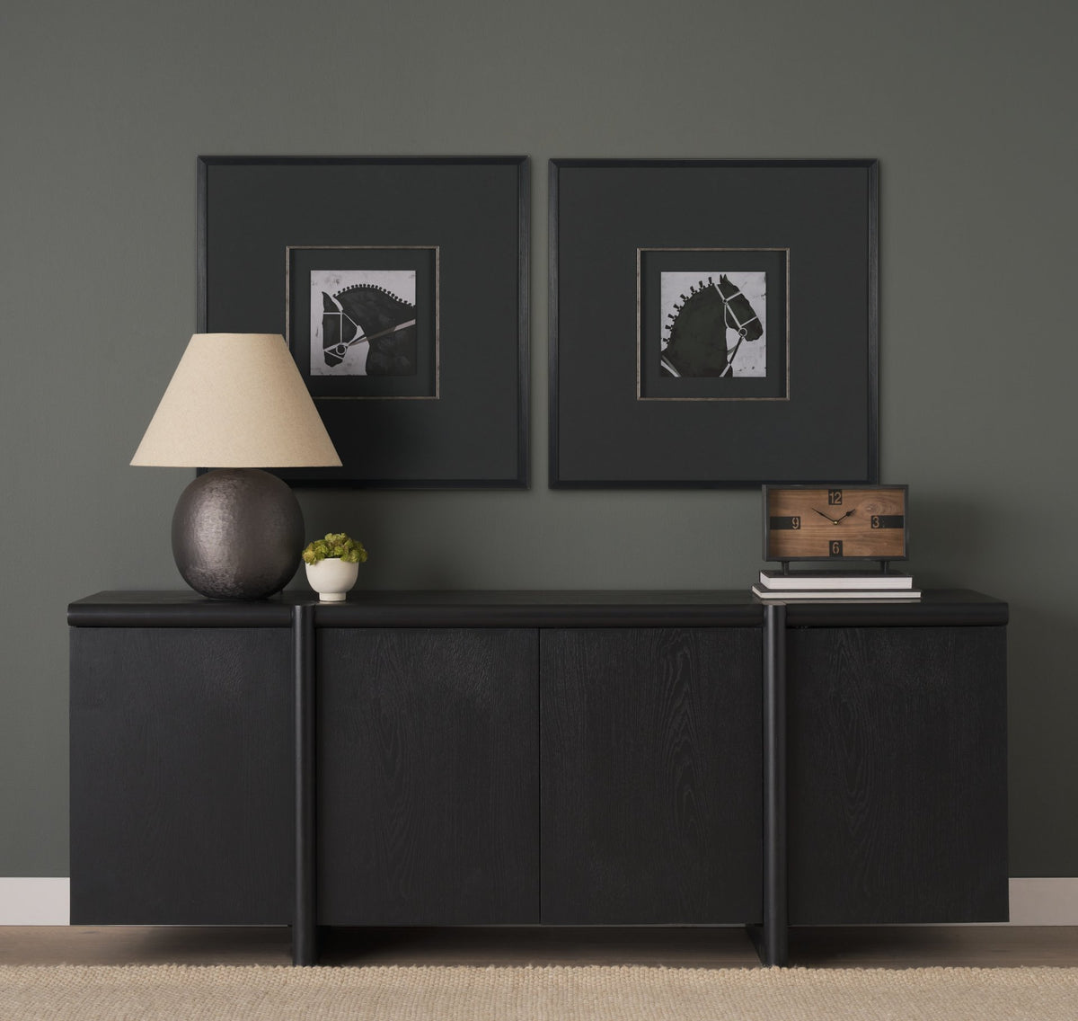 Steed 1 by Mercana Studio Hand-Embellished Framed Artwork Matted under Glass from Mercana - Luna Furniture