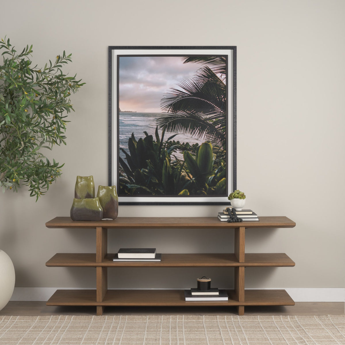 Kauai Jungle Dream by Stefan and Audrey Textured Framed Photo Print Matted under Glass from Mercana - Luna Furniture